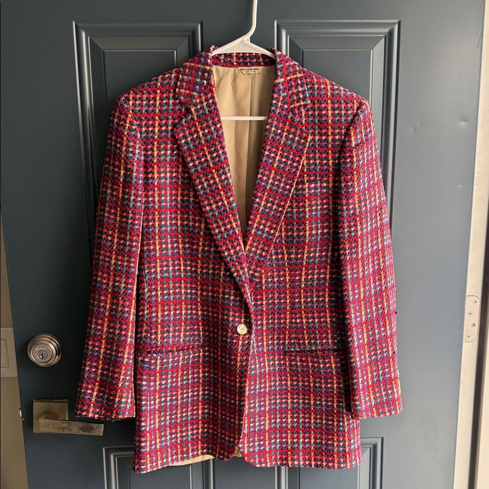 Colorful Plaid Blazer